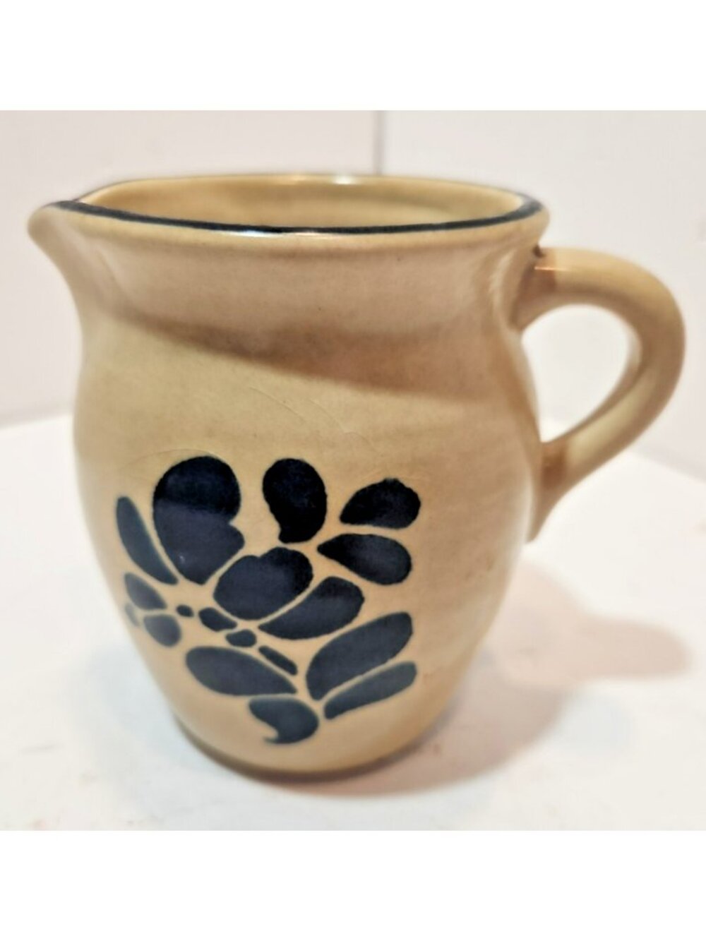 Vtg Creamer Pfaltzgraff Folk Art Coffee Tea Pitcher Pottery Country Cottage #024